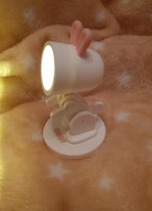 Світлодіодний міні світильник зайчик ліхтарик нічник нічничок1 фото