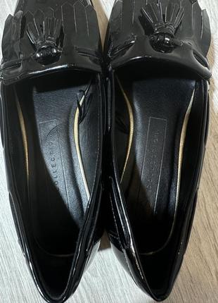 Туфлі лофери лаковані чорні4 фото