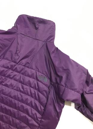 Куртка the north face primaloft микропуховик стеганка спортивная жакет фиолетовая осенняя курточка зимняя8 фото