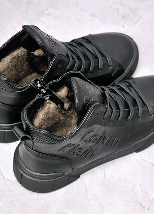 Шкіряні зимові черевики calvin klein