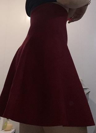 Бордовая юбка1 фото