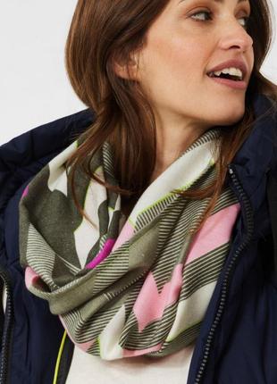 Жіночий шарф снуд з поліестера cecil 60x164 см різнокольоровий