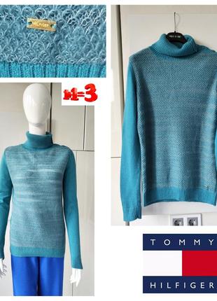 ♥️1+1=3♥️ tommy hilfiger женский свитер с высокой горловиной