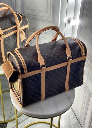 Сумкв lois vuitton переносная кожаная большая для животных2 фото