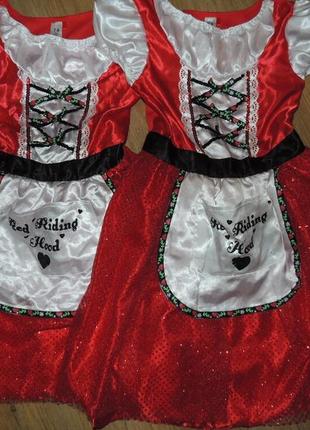 Сукня платье красная шапочка 6-8р. золушка попелюшка червона новогоднее новорічне карнавальное