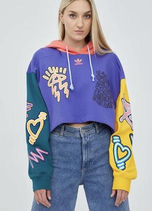 Adidas love unites crop худи