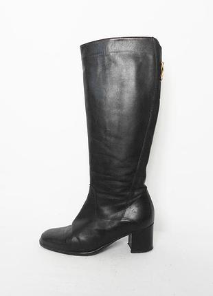 Шкіряні високі італійські чоботи
