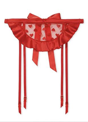 Пояс для панчіх червоний бант серця оригінал victoria’s secret