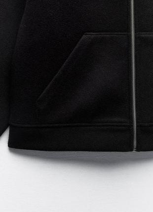 Бомбер куртка  фетр с капюшоном zara6 фото