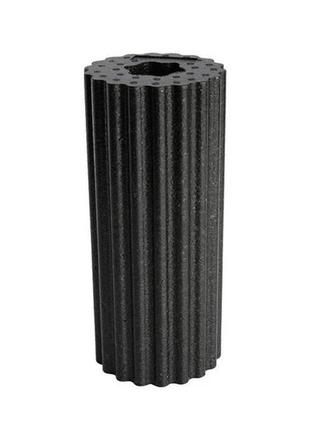 Массажный ролик ребристый мфр для спины и тела rollerua 33х14 см black