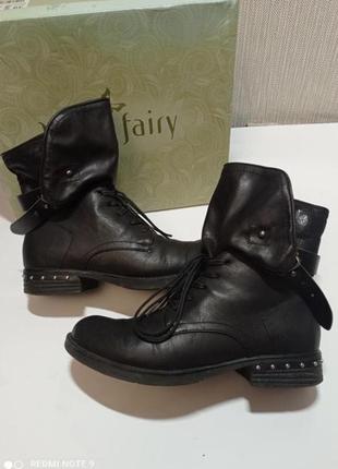 Сапожки ботинки осень весна кожа размер 39 jenny fairy
