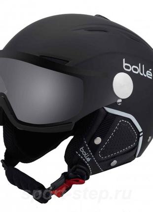 Горнолыжный шлем с визором bolle backline visor soft black & silver with  visor  56-58