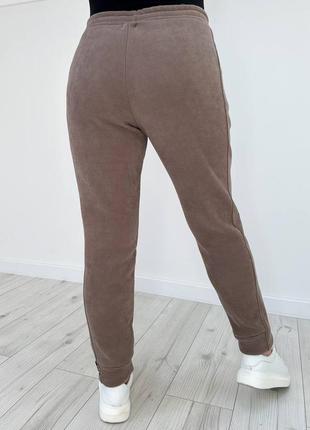 Жіночі теплі вельветові штани брюки на флісі, 50-58р. батал6 фото