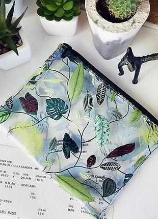 Косметичка пластикова прозора visible листя