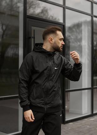 🟩nike windrunner jacket чорний🟩1 фото