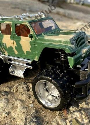 Джип на радіоуправлінні "cobalt commando off-roader" зелений. машинка на пульті радіокерування, на акумуляторі