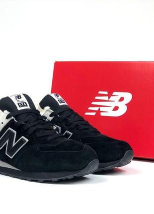 Зимние женские замшевые кроссовки с мехом стиле new balance 574 🆕 нью баланс6 фото