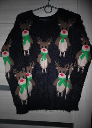 Новогодний свитер nutmeg размер 462 фото