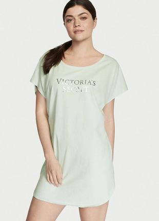 Ночная рубашка мятная хлопковая оригинал victoria’s secret