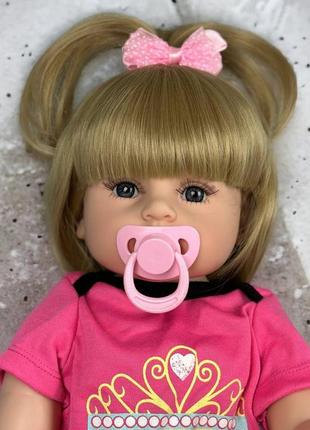 Лялька реборн 55 см кінді силіконова npk doll5 фото