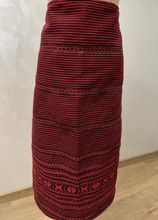 Стильная юбка женская плахта (запаска) ручной работы. п-1358 фото