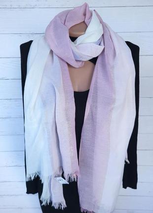 Жіночий шарф палантин із поліестер без бренду 74х190 см рожевий