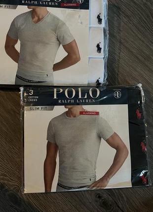 Футболки базові, чорні, чоловічі, ralph lauren