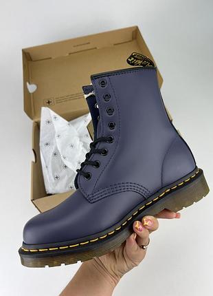 Ботинки dr. martens 1460 smooth leather 27139403 indigo (фиолетовые), оригинальные...1 фото