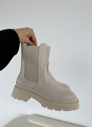 Ботинки кожаные