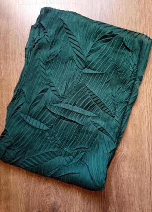 Красивий довгий широкий шарф h&m красивого смарагдового кольору1 фото