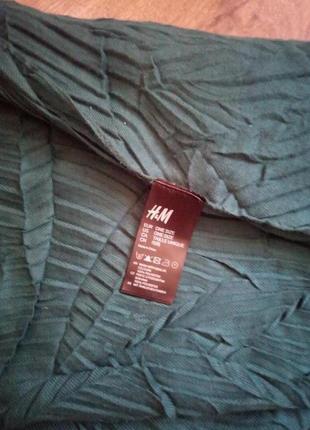 Красивий довгий широкий шарф h&m красивого смарагдового кольору3 фото