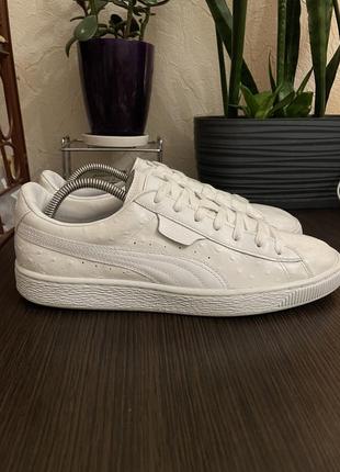 Puma basket leather   мужские кроссовки/кеды кожаные7 фото