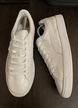 Puma basket leather   мужские кроссовки/кеды кожаные3 фото