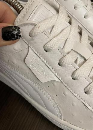 Puma basket leather   мужские кроссовки/кеды кожаные6 фото