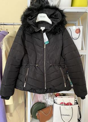 Куртка теплая зимняя на синтепоне перешита h&amp;m пуховик короткий