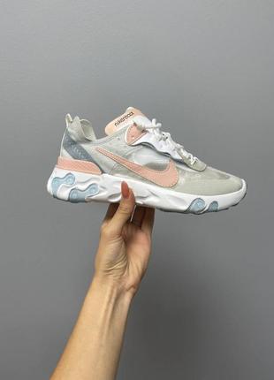 Кроссовки nike react element «87 grey pink»2 фото