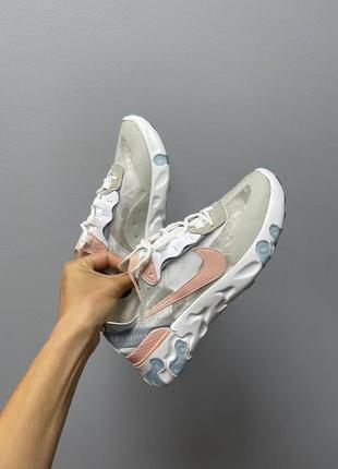 Кроссовки nike react element «87 grey pink»5 фото