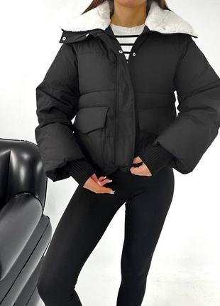 Женская базовая стильная бежевая куртка 20232 фото