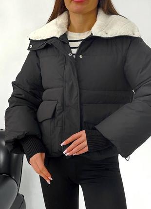 Женская базовая стильная бежевая куртка 20233 фото