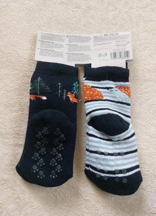 Брендовый комплект теплых махровых носков со стоперами нитевичка2 фото
