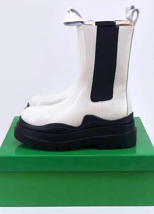Ботинки женские демисезон bottega veneta boots white3 фото
