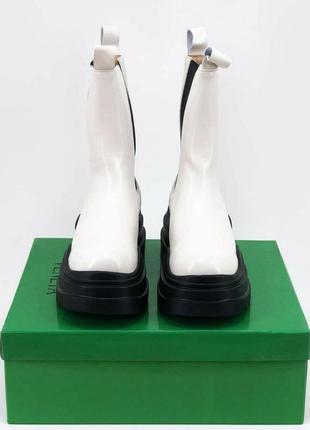 Ботинки женские демисезон bottega veneta boots white5 фото