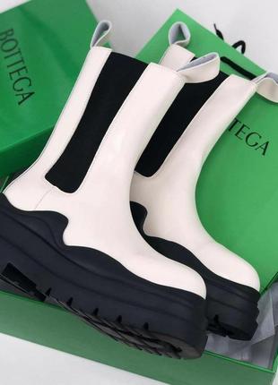Ботинки женские демисезон bottega veneta boots white1 фото