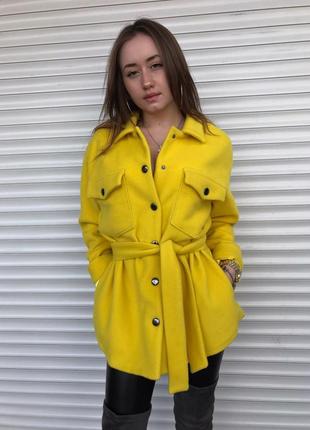 Весняний комплект куртка-сорочка і кепка в подарунок, жовта куртка, кепка