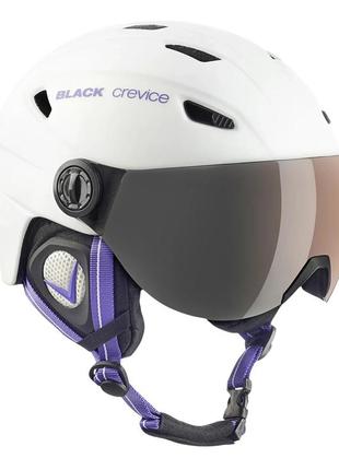 Горнолыжный шлем black crevice  silvretta белый матовый/фиолетовый 55-56