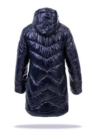 Пальто детское зимнее на девочку freever темно-синее7 фото