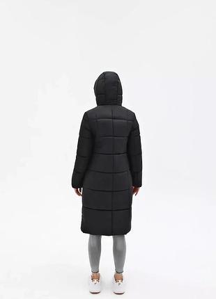 Удобный женский теплый пуховик на молнии с капюшоном3 фото