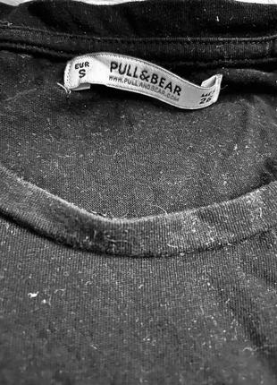 Женская брендовая черная футболка от pull &amp; bear s2 фото