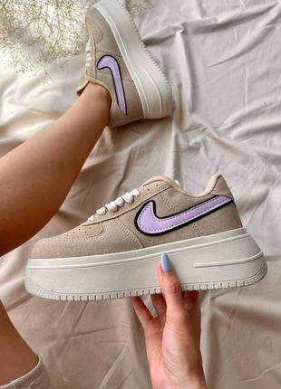 Кроссовки nike air platform «beige»3 фото