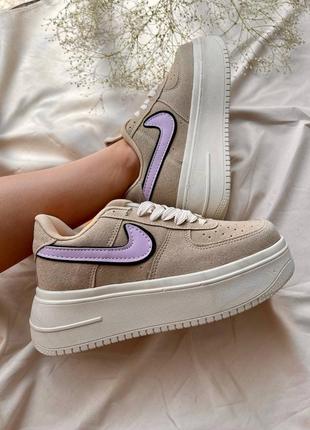 Кроссовки nike air platform «beige»1 фото